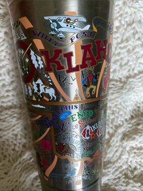 Catstudio ⭐️Stainless Steel Oklahoma Themed Travel Tumbler - Colorful Print